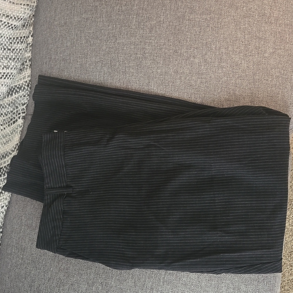 Fashion Bug Women's Dark Gray Pinstripe Trousers 16w.